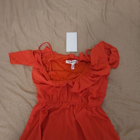 𝅺love..ady-ruffled Cold Shoulder Midi Dress -Size-S - Picture 4 of 8